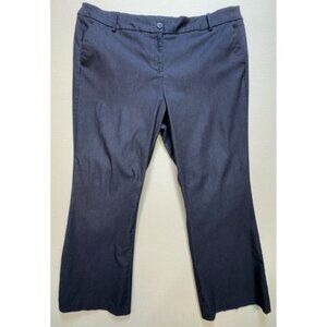 Lane Bryant Women's Rayon Dress Pants Regular Size 24 Navy Slash Pockets Stretch